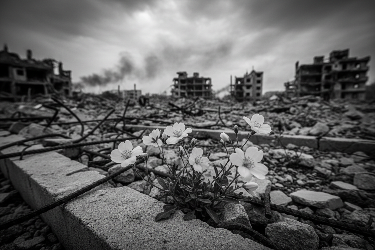 not so much weather chaos but the aftermath of war